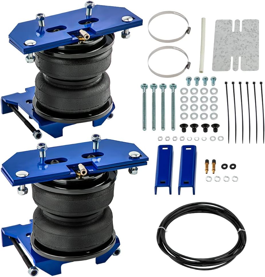 maXpeedingrods Air Suspension Bags Kit up to 5000 lbs for Dodge Ram 2500 2003-2013 4WD Dodge Ram 3500 2003-2018 4WD Air lines Valve Mounting Bracket Hardware