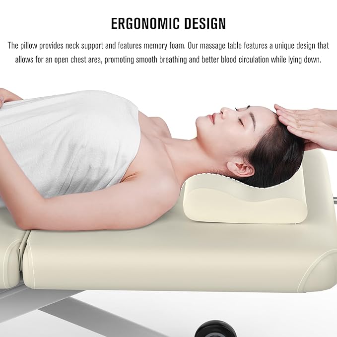 pouseayar Heavy Duty Electric Massage Table, Electric Lift and Electric