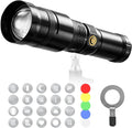 Alluneitter 40W LED Photography Flashlight Aluminum, Professional Imaging Lens