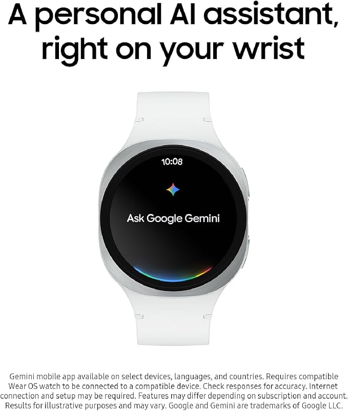 Samsung Galaxy Watch 8 44mm Bluetooth Smartwatch, Cushion Design, Fitness