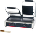 Commercial Panini Press With Grooved Grill Sandwich Maker Machine Electric