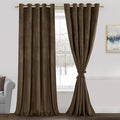 JIUZHEN Room Darkening Velvet Curtains 2 Panels Set, Luxury Window Treatment