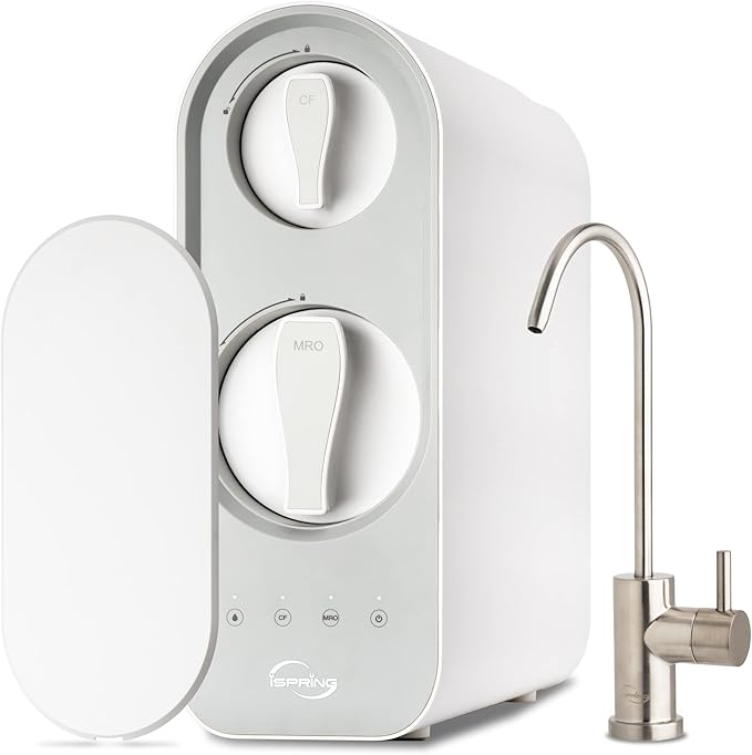 iSpring RO600BN Tankless Reverse Osmosis System Under Sink, 600 GPD Fast Flow