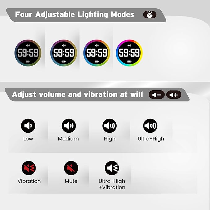 Pomodoro Timer, Magnetic Visual Timer