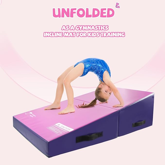 Kangaroo Hoppers Incline Gymnastics Mat, Skill Training, Home Gym Exercise