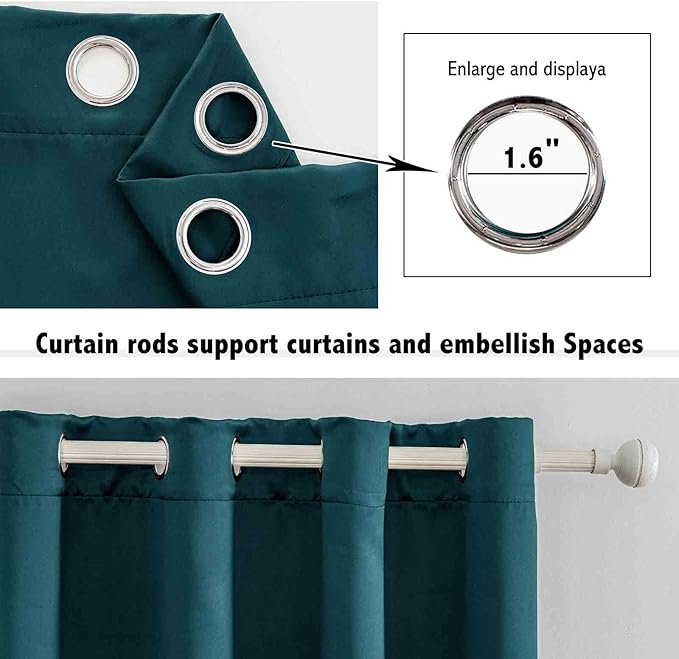 Anytime 100% Blackout Curtain 2 Panels Set, Thermal Insulated Window Drapes