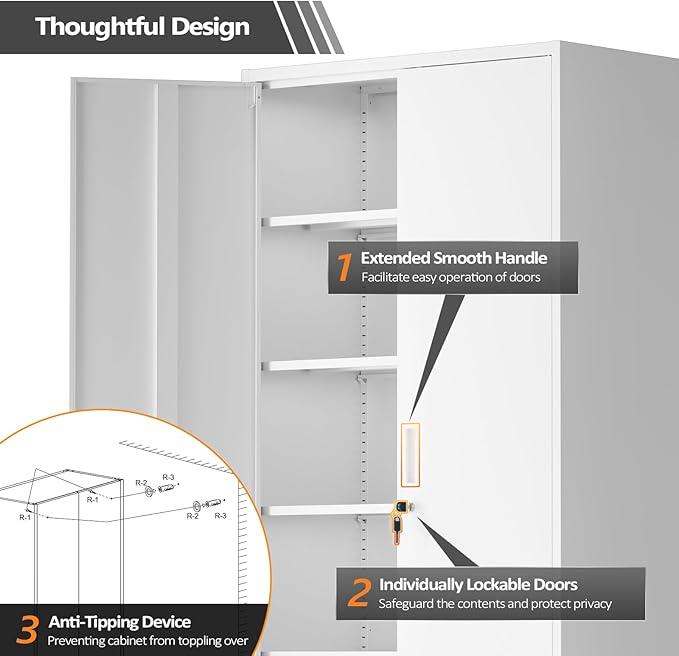 VINGLI Metal Garage Storage Cabinet