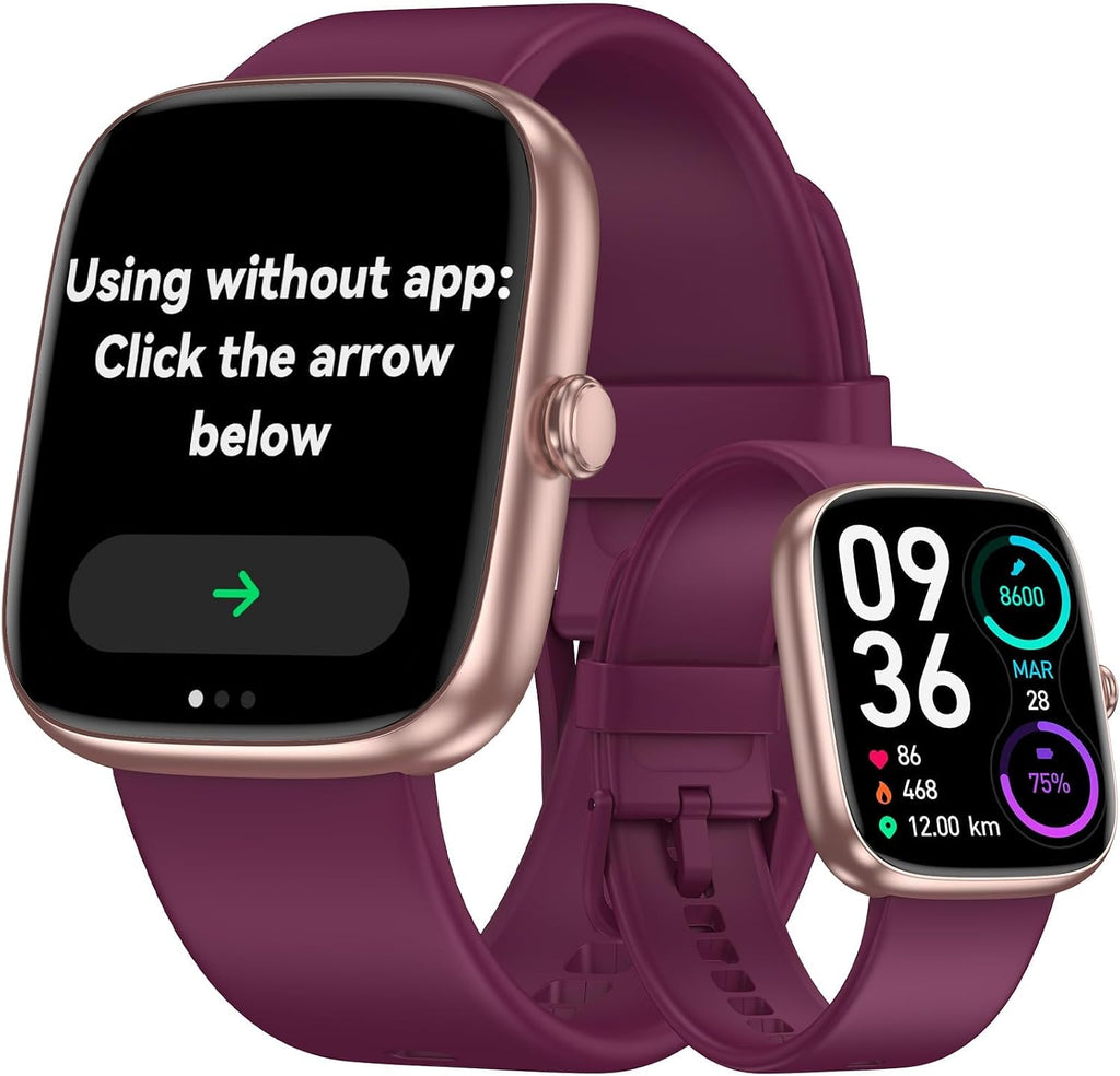 Senior-Friendly Pedometer Watch, Step Counter, No App or Phone Required