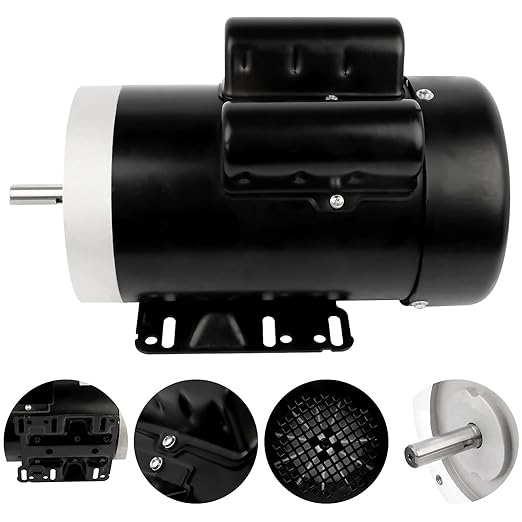 5HP Electric Motor 3450RPM General Purpose Single Phase Motor 208-230V 56C