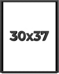 30x37 Shadow Box Frame Black | 1 Inch Deep Solid Wood Shadowbox Display Frame |