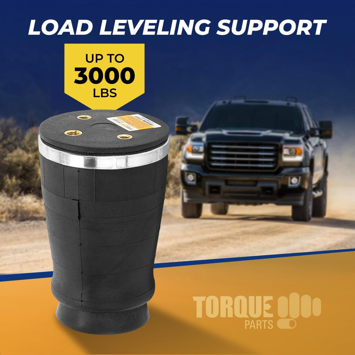 torque air suspension bag kit for 97-03 ford, side view