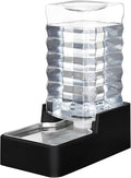 RIZZARI Stainless Steel Pet Water Feeder: 10L Gravity Leak-Proof Auto Refill