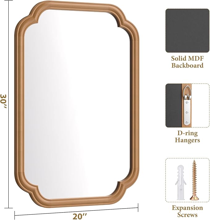 Wood Mirror for Bathroom