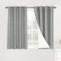 H.VERSAILTEX Linen Blackout Curtains 45 Inches Long 100% Blackout Thermal