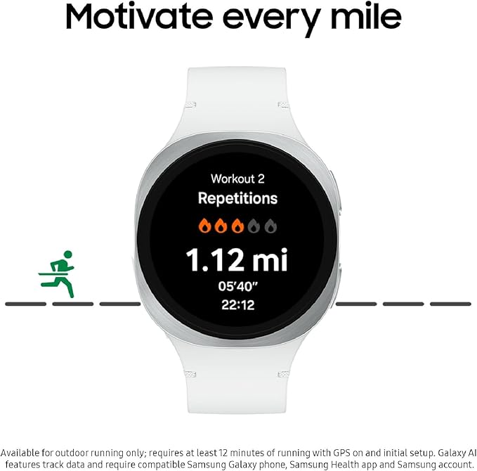 Samsung Galaxy Watch 8 40mm Bluetooth Smartwatch, Cushion Design, Fitness