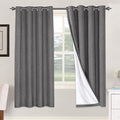 H.VERSAILTEX Linen Blackout Curtains 72 Inches Long 100% Absolutely Blackout