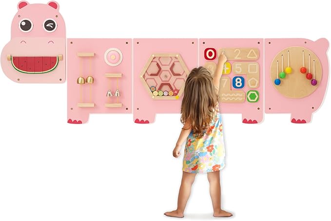 Monläurd® Hippo Montessori Busy Board, Sensory Board, Educational Toys