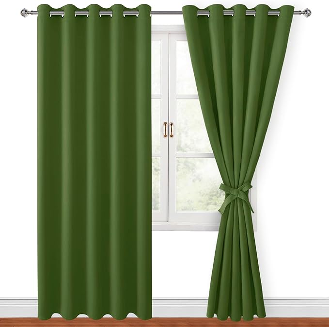 Hiasan Blackout Curtains for Bedroom, 60 x 84 Inches Long