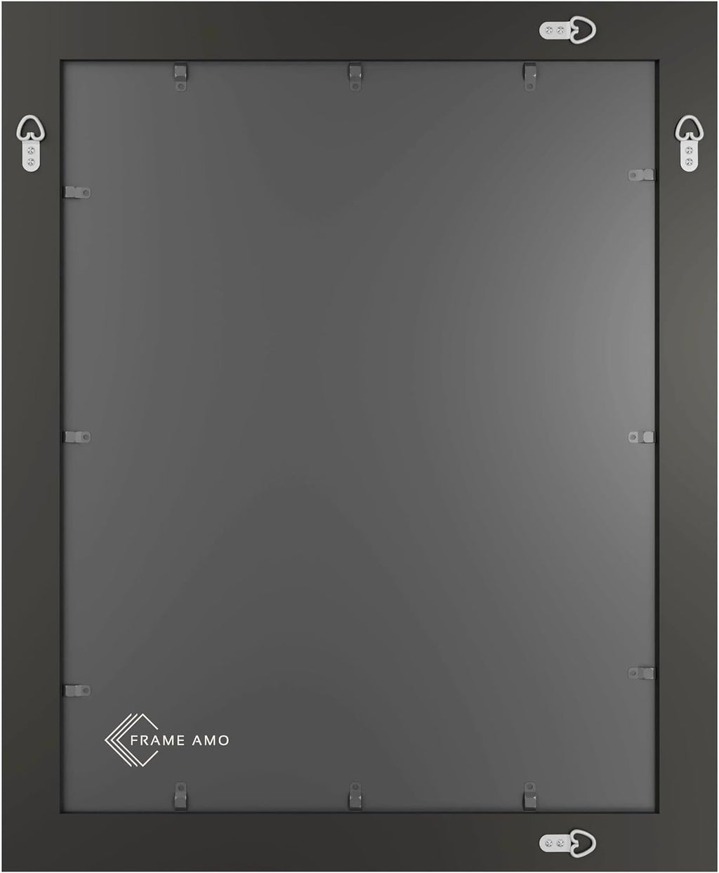 Frame Amo 24x36 Black Shadow Box Frame, Tempered Glass & Solid Wood | 1.5 inch Display Depth, 2.5 inch Thick, White or Black Background, Display Case, High End, Heavy Duty, Hanging Hardware