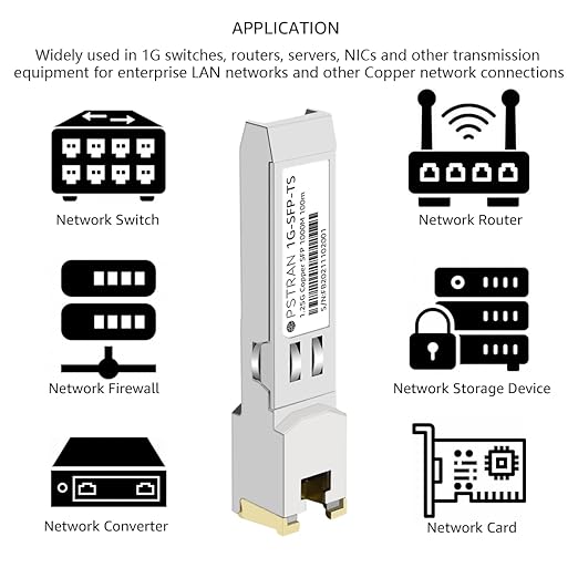 OPSTRAN 1000BASE-T SFP RJ45 Copper Transceiver Module Compatible (10 Pack)