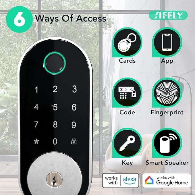 Built-in WiFi Fingerprint Smart Deadbolt