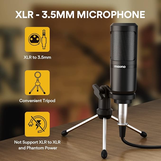 MAONO Podcast Equipment Bundle Audio mixer All-in-One Podcast Production Studio