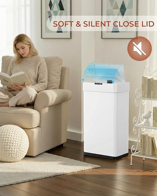 TLSUNNY 16 Gallon Motion Sensor Trash Can, Touchless Automatic Garbage Can