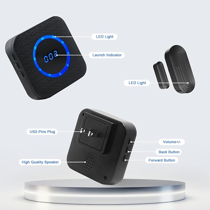 Wireless Door Chime for Business When Entering Door Alarm