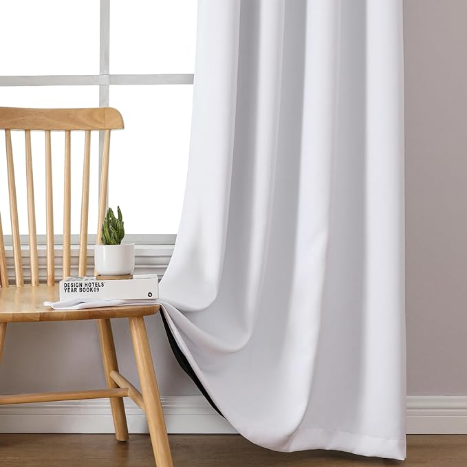 ChrisDowa 100% Blackout Curtains 84 inch Long
