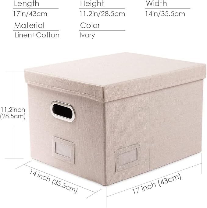 PRANDOM File Organizer Box (Set of 4)