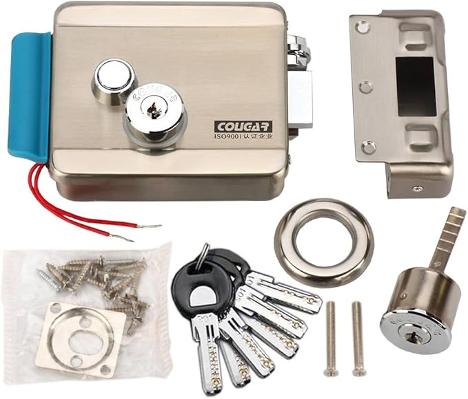 AMOCAM Electric Electronic Door Lock 6pcs Computerized Doted Keys DC 12V