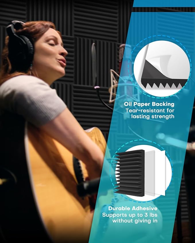 Knightsacoustic 48 Pack Sound Proof Foam Panels