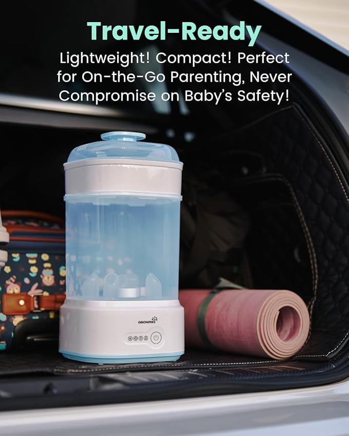 Bottle Sterilizer and Dryer, Compact Electric Steam Baby Bottle Sterilizer