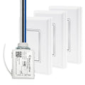 RunLessWire 4-Way Battery-Free DIY Wireless Light Switch Kit 150ft RF Range