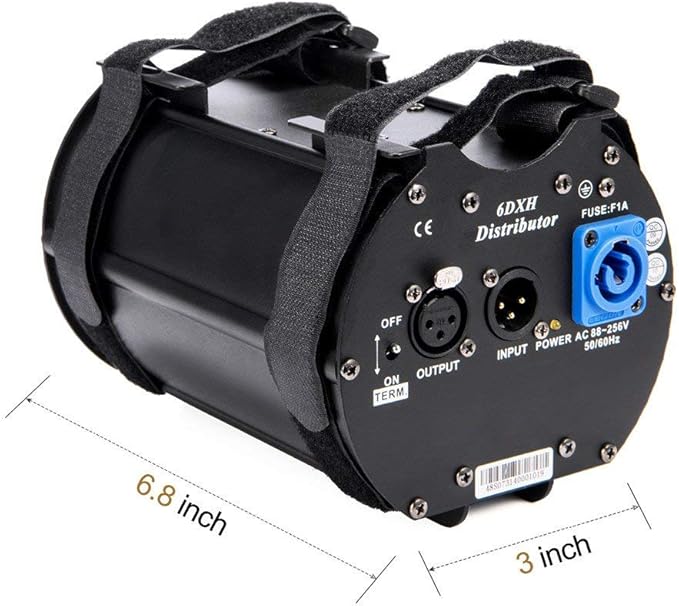 MFL. DMX Splitter with One Input 6-Way Distributor 3-Pin Xlr Separate Dmx