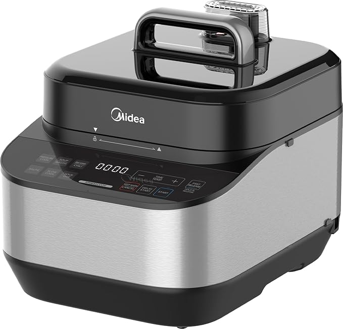 Midea Electric Pressure Cooker, 14° Inclined Panel, 8-in-1 Olla de Presion