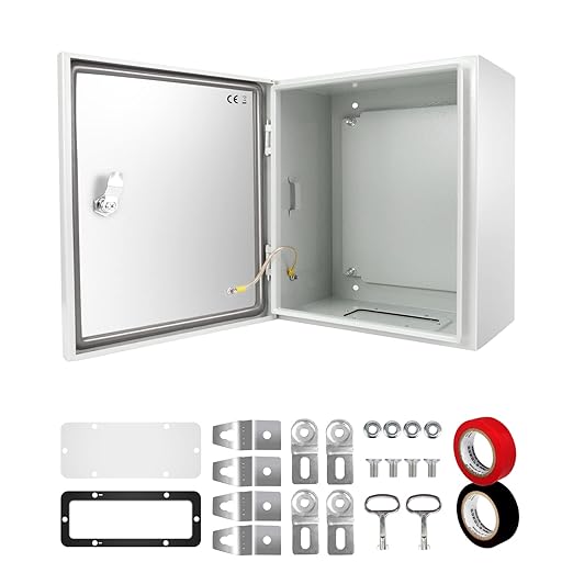Outdoor Electrical Box, Steel Junction Box 24X16X10'', NEMA 4X Electrical