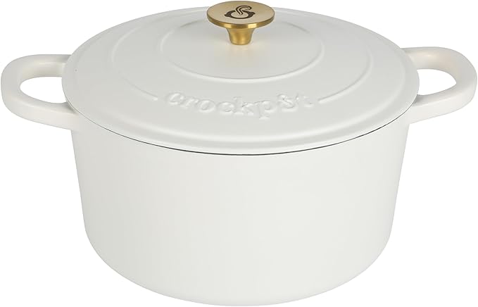 Crock-Pot Artisan 7-Quart Round Dutch Oven – Matte Linen White