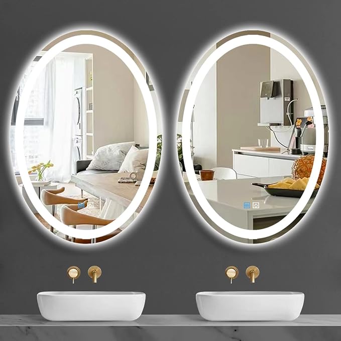 30 x 20 Inch Oval Vanity Mirror