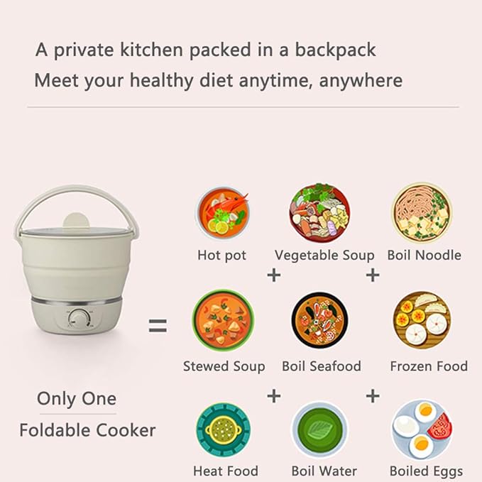 Drizzle Foldable Electric Cooker Travel Hot Pot