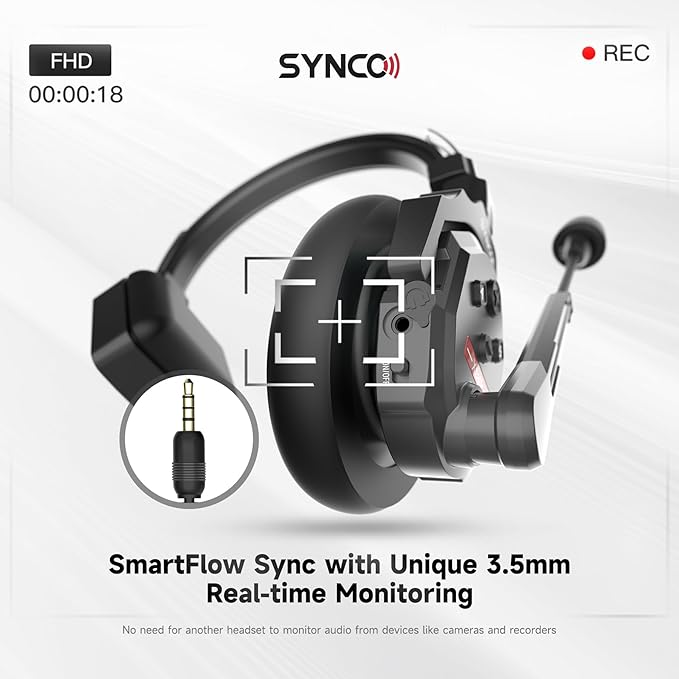 SYNCO XTALK X2 Wireless Headset Intercom System 2.4GHz 400 Meters Noise