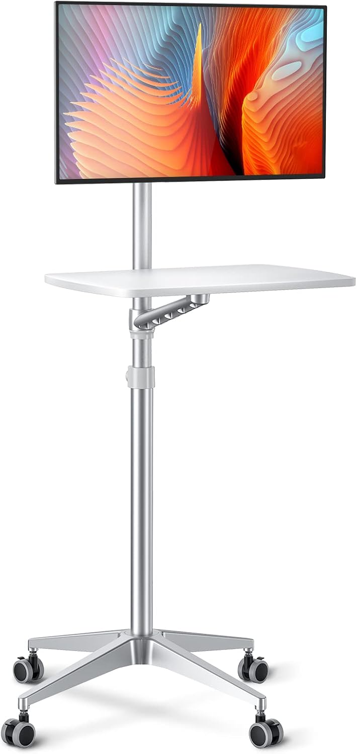 viozon Mobile Desk,Mobile Workstation,Mulitiuse Rolling Laptop Floor Stand,34...