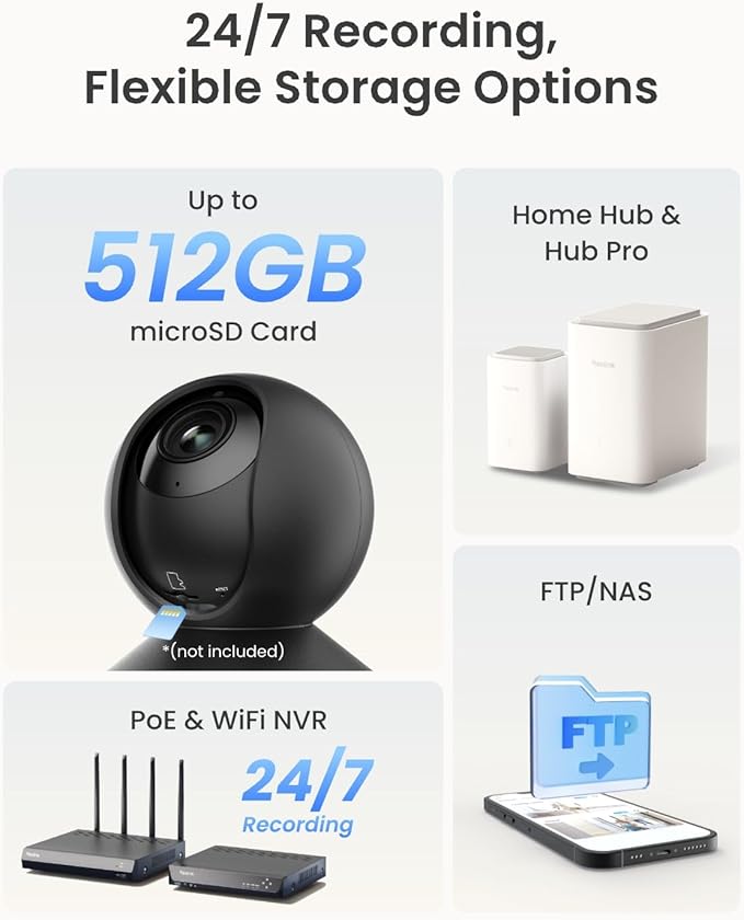 REOLINK Smart 4K UHD Pan & Tilt Dual-Band Wi-Fi 6 Indoor Security Camera