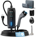 bokman Portable Level 1&2 EV Charger, 16A 20ft, NEMA 6-20P/5-15 Adapter