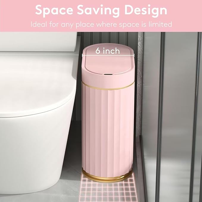 ELPHECO Sensor Trash Can 2 Gallon Waterproof Motion Sensor Trash Can, Automatic