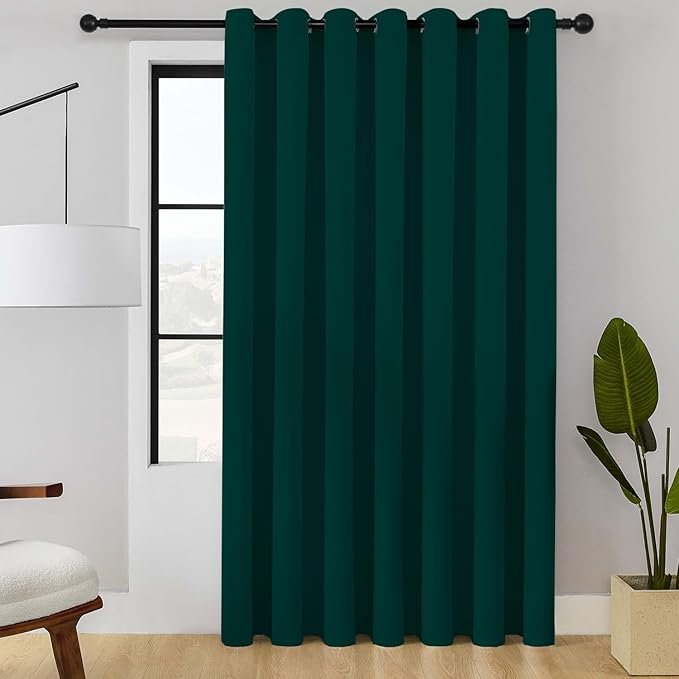 ChrisDowa Room Divider Curtain 108 Inches Long, Wide Blackout Sliding Door