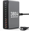 Aluminum Alloy 380W Charging Station Fast USB C Charger Block 12 Ports 65W