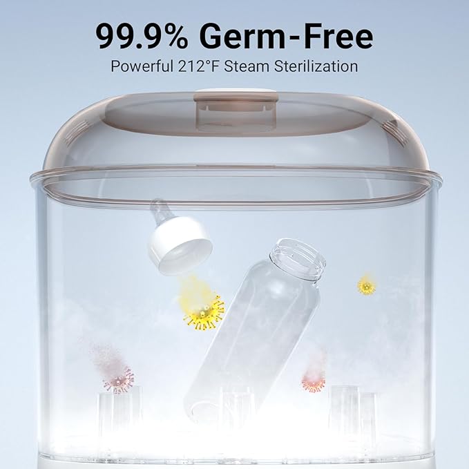 Bear Bottle Sterilizer and Dryer, 2 Layers Large Electric Steam Baby Bottle