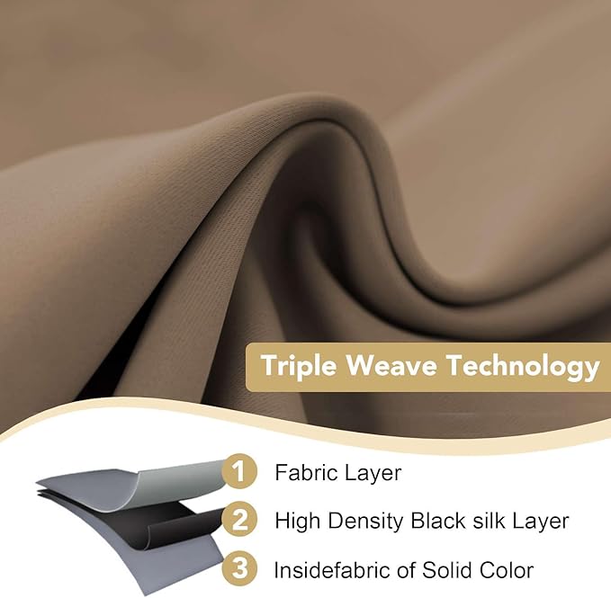 H.VERSAILTEX Thermal Insulated Blackout Window Panels Microfiber (Set of 2)