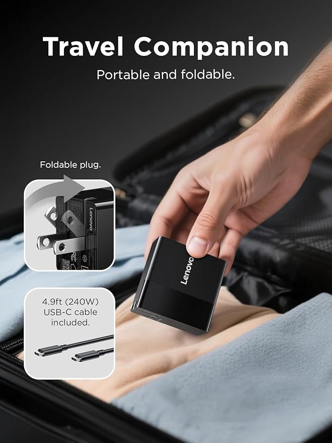 Lenovo 140W USB C Charger, GaN Power Adapter
